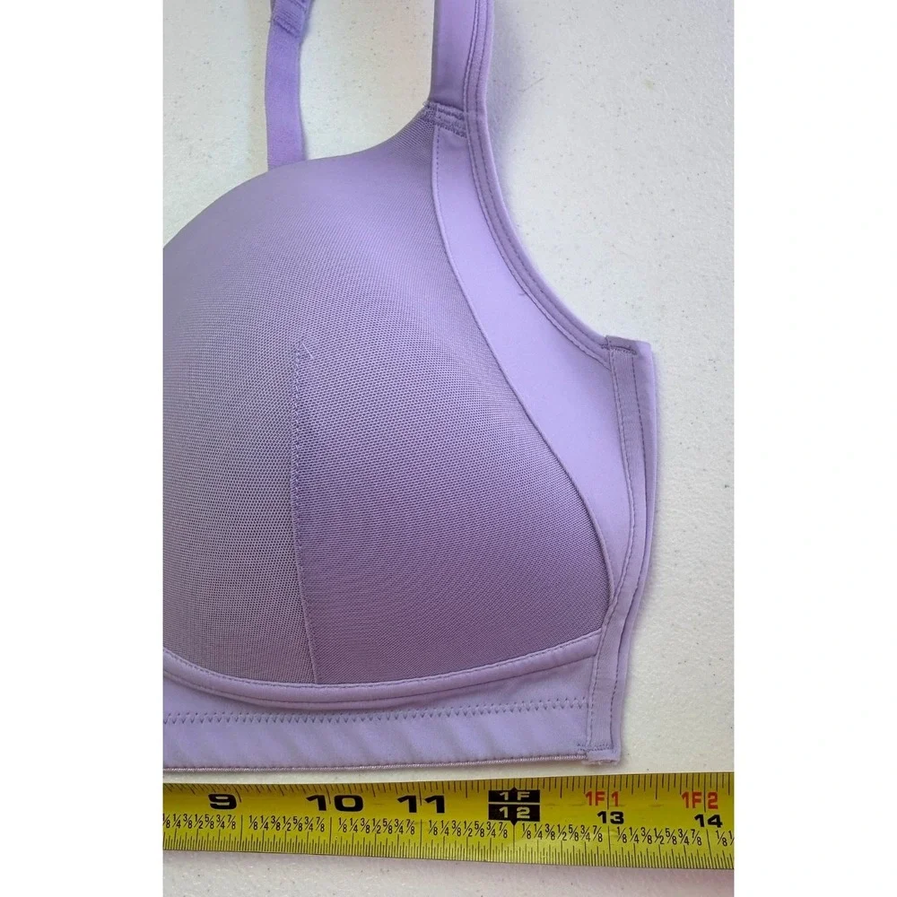 Rhonda Shear 2Pk Molded Cup Bra L Black Zebra Orchid Purple Wireless Comfort - Picture 11 of 16